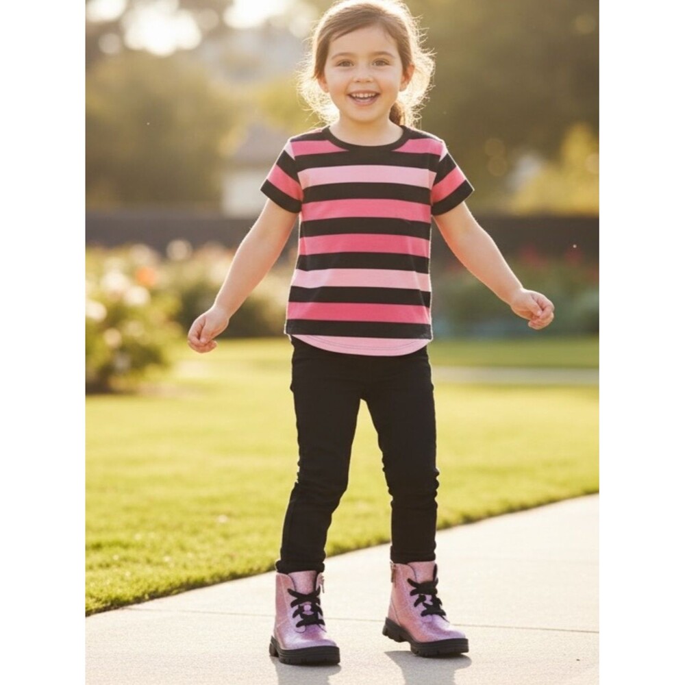 SOLD-UGG Ashton Lace-Up Glitter Pink Combat Boots Kids' Size 12 - Picture 3 of 16
